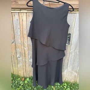 SL Fashions Black Asymmetrical Dress